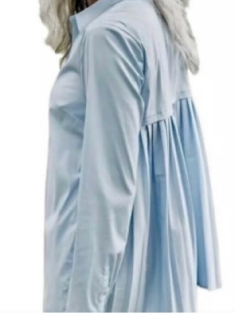 Light Blue J.Jill Pleated Shirt